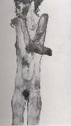 Egon Schiele Standing female nude with crossed arms oil painting picture wholesale